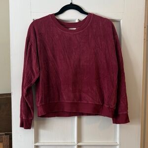 Burgundy Corduroy Sweatshirt